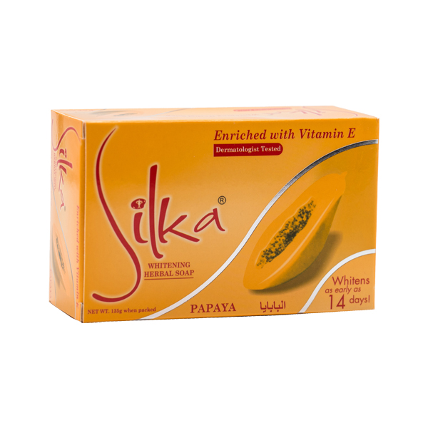  SILKA PAPAYA SOAP YELLOW 135GM